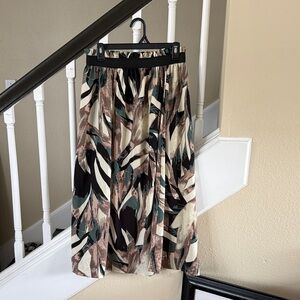 SHEIN Multicolor Abstract Midi Skirt